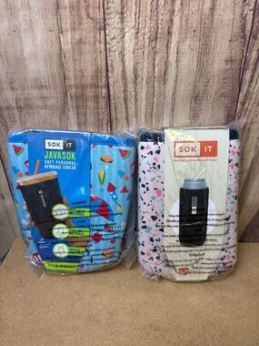 Sokit Soft Personal Cold Cup Sleeve Beverage Coolers - Pack of 2